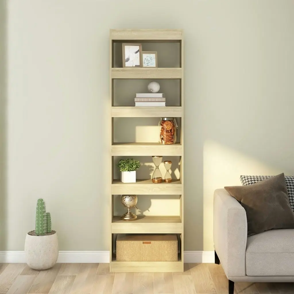 Book Cabinet/Room Divider Sonoma Oak 60x30x198 cm 811685