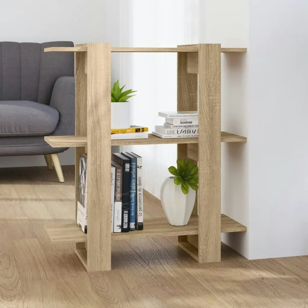 Book Cabinet/Room Divider Sonoma Oak 80x30x87cm 811586