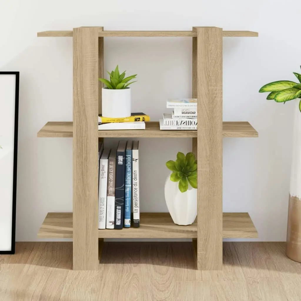 Book Cabinet/Room Divider Sonoma Oak 80x30x87cm 811586