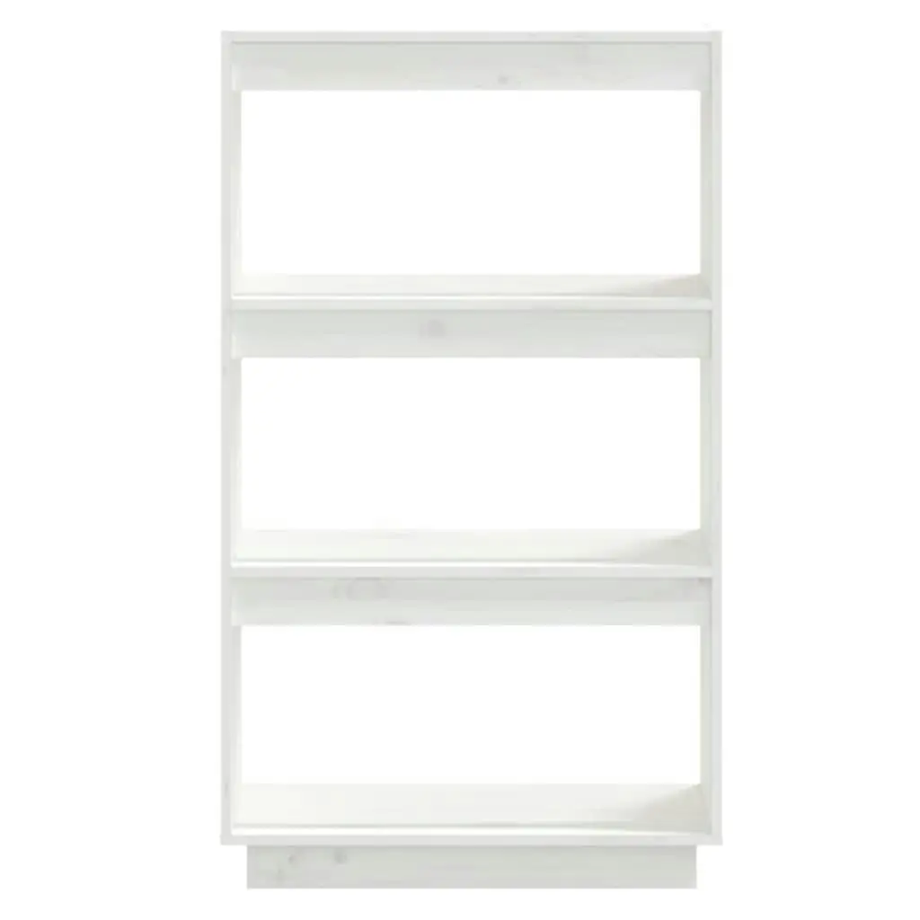 Book Cabinet/Room Divider White 60x35x103 cm Solid Wood Pine 810865