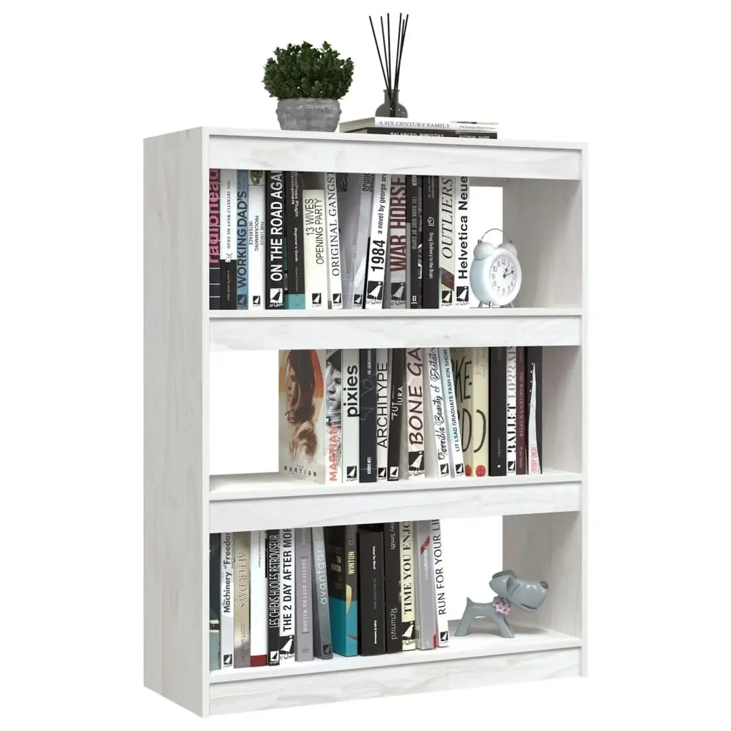 Book Cabinet/Room Divider White 100x30x103 cm Solid Pinewood 808214