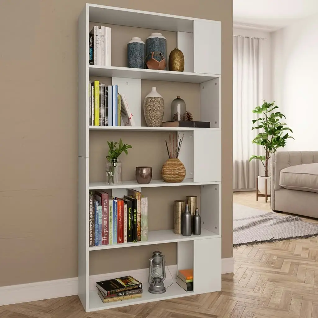 Book Cabinet/Room Divider White 80x24x159 cm Engineered Wood 800099