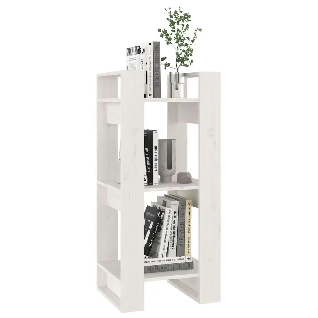 Book Cabinet/Room Divider White 41x35x91 cm Solid Wood Pine 813860