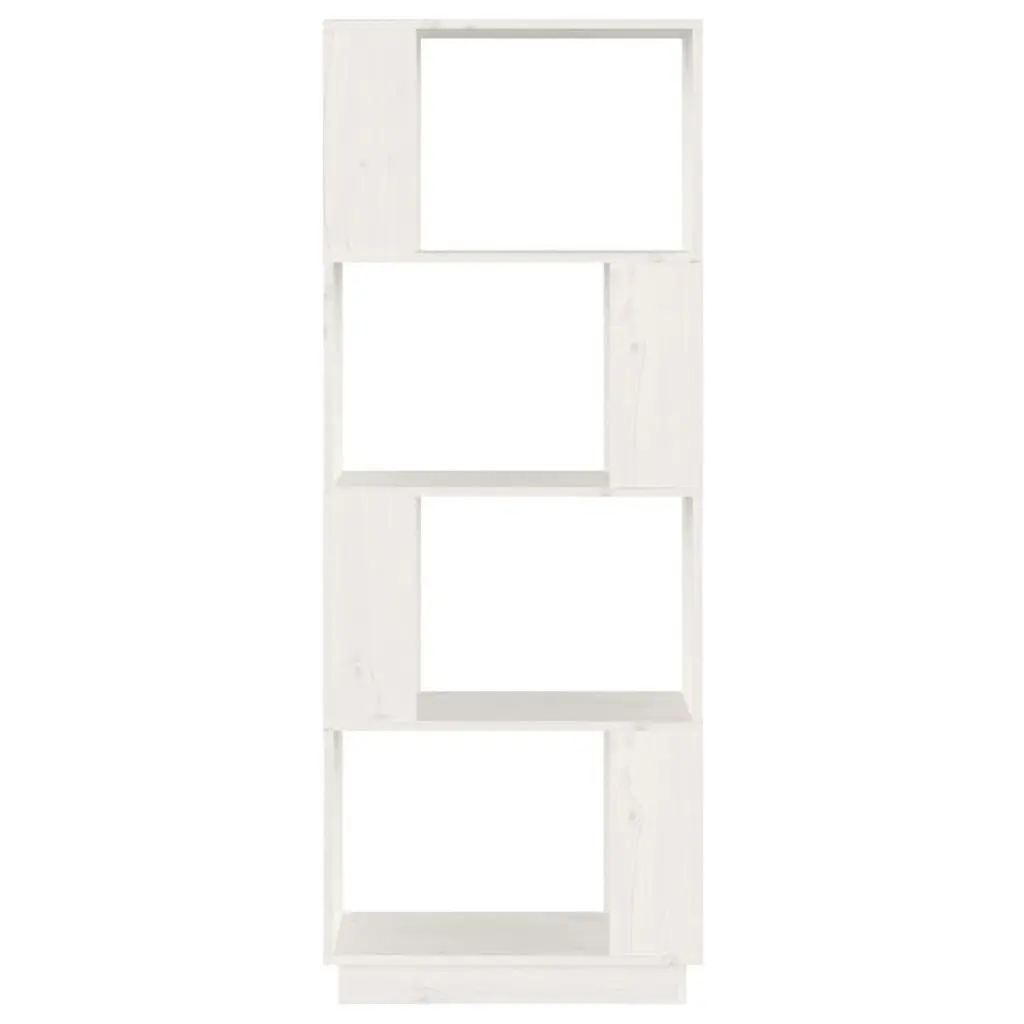 Book Cabinet/Room Divider White 51x25x132 cm Solid Wood Pine 814040