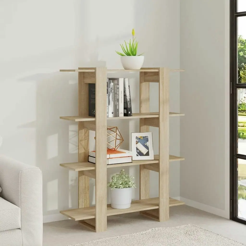 Book Cabinet/Room Divider Sonoma Oak 100x30x123.5 cm 811541