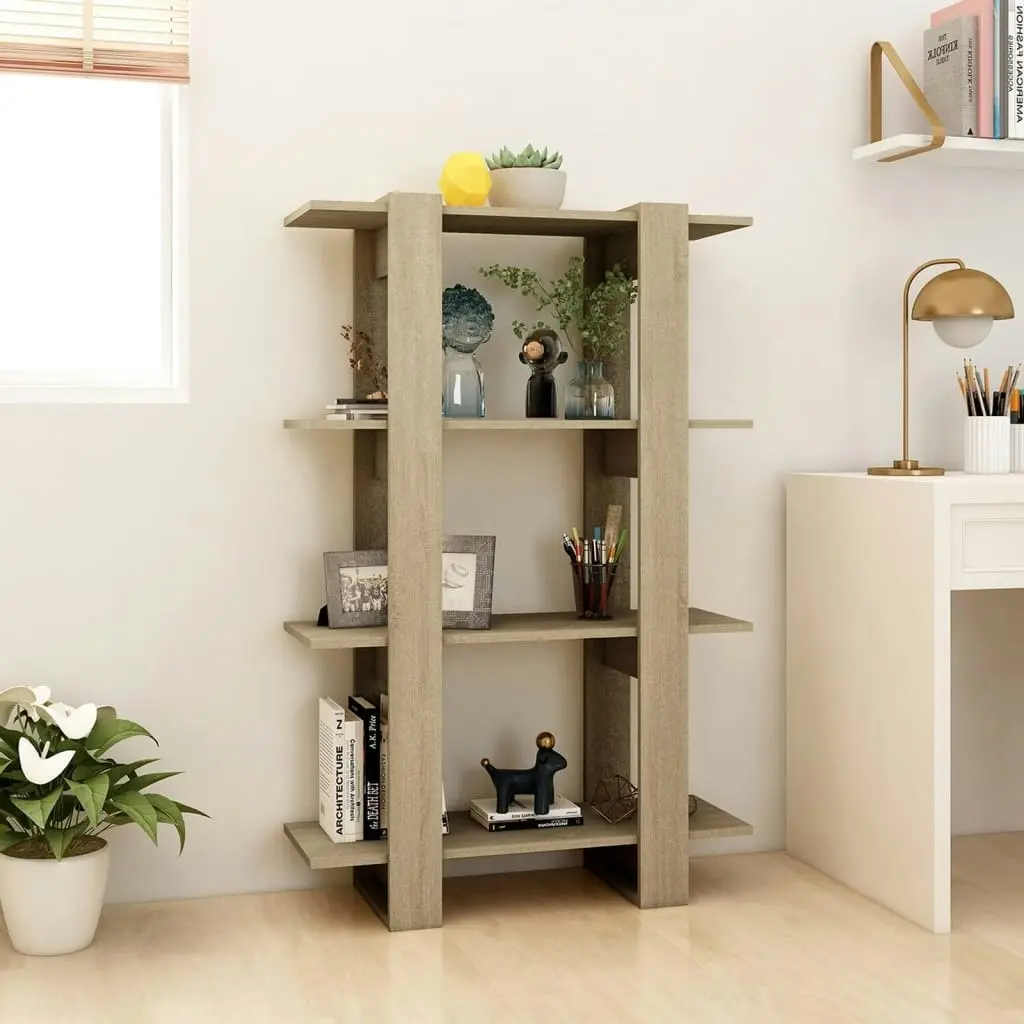 Book Cabinet/Room Divider Sonoma Oak 80x30x123.5 cm 811577