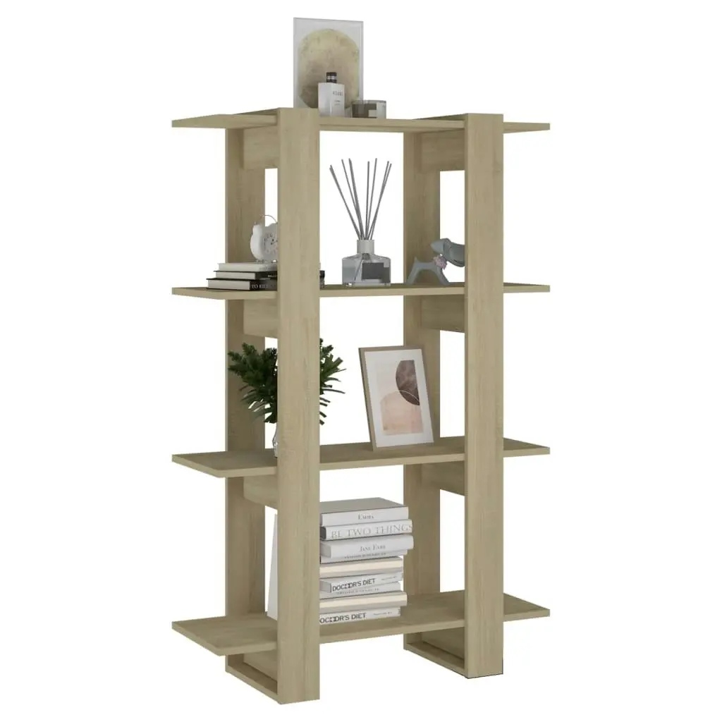 Book Cabinet/Room Divider Sonoma Oak 80x30x123.5 cm 811577