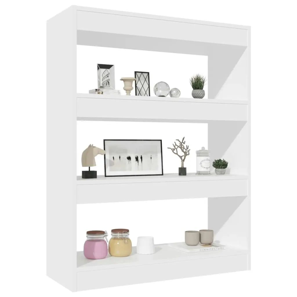 Book Cabinet/Room Divider White 80x30x103 cm Engineered wood 811700