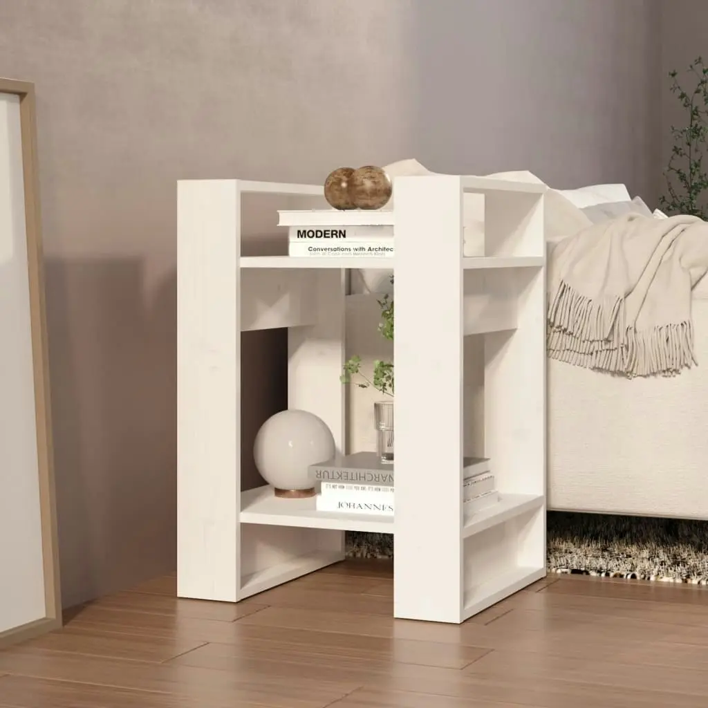 Book Cabinet/Room Divider White 41x35x57 cm Solid Wood Pine 813855