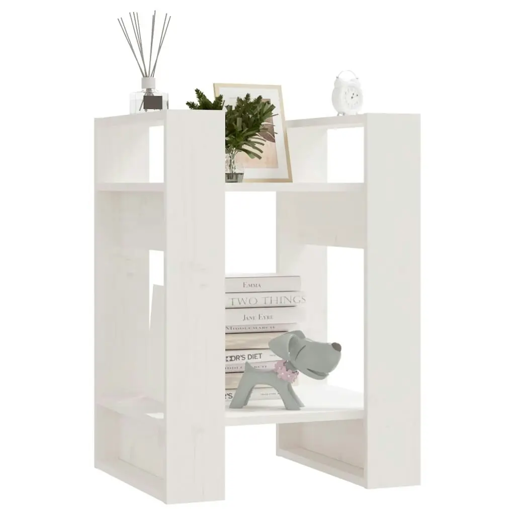 Book Cabinet/Room Divider White 41x35x57 cm Solid Wood Pine 813855