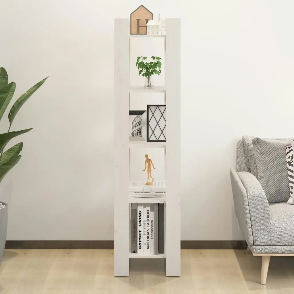 Book Cabinet/Room Divider White 41x35x160 cm Solid Wood Pine 813870