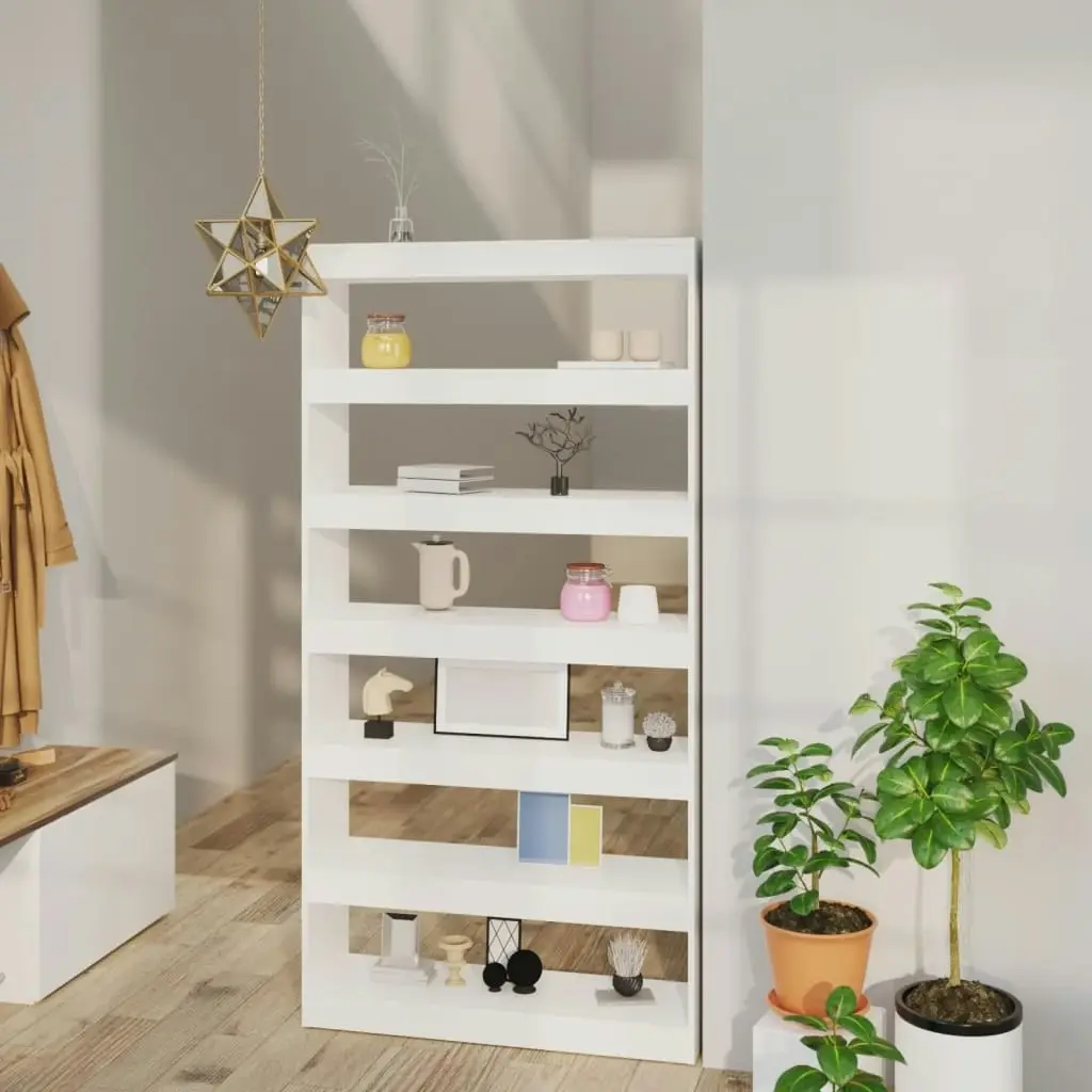 Book Cabinet/Room Divider White 100x30x198 cm Engineered wood 811772