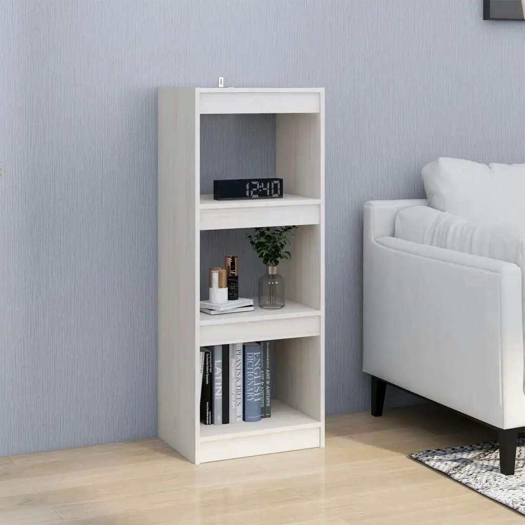 Book Cabinet/Room Divider White 40x30x103.5 cm Solid Pinewood 808139