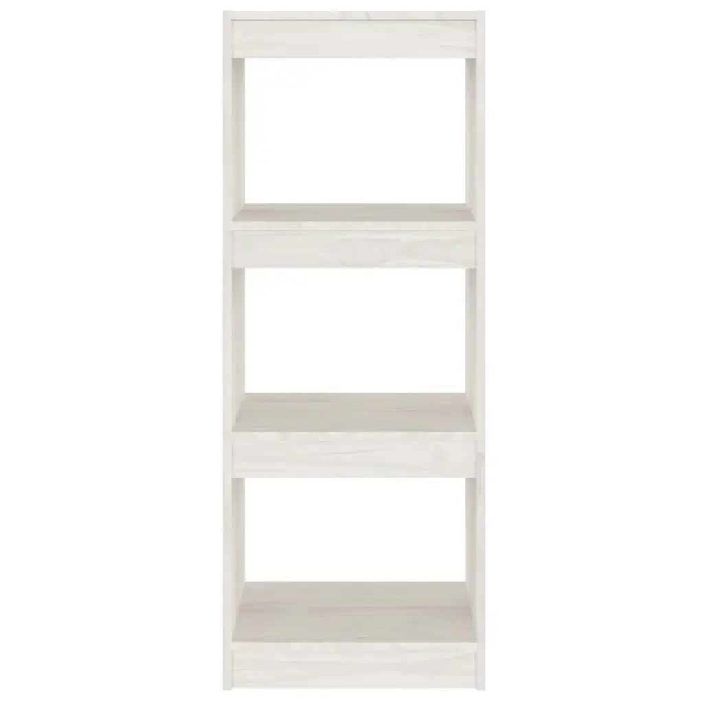 Book Cabinet/Room Divider White 40x30x103.5 cm Solid Pinewood 808139