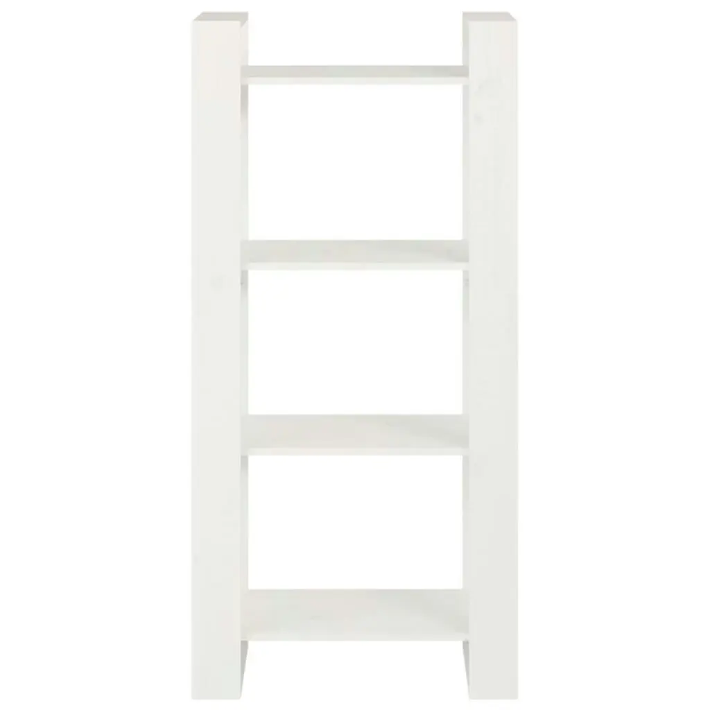 Book Cabinet/Room Divider White 60x35x125 cm Solid Wood 813885