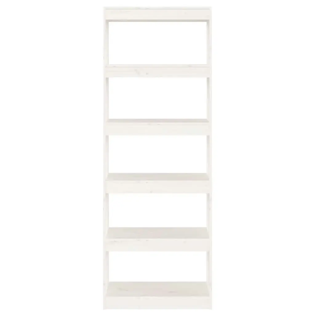 Book Cabinet/Room Divider White 60x30x167.5 cm Solid Wood Pine 808174