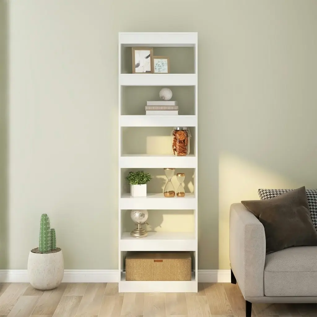 Book Cabinet/Room Divider White 60x30x198 cm 811682