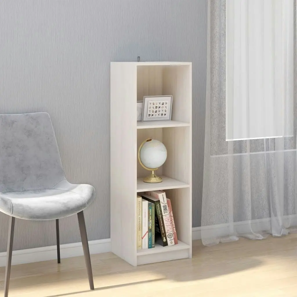 Book Cabinet/Room Divider White 36x33x110 cm Solid Pinewood 809937