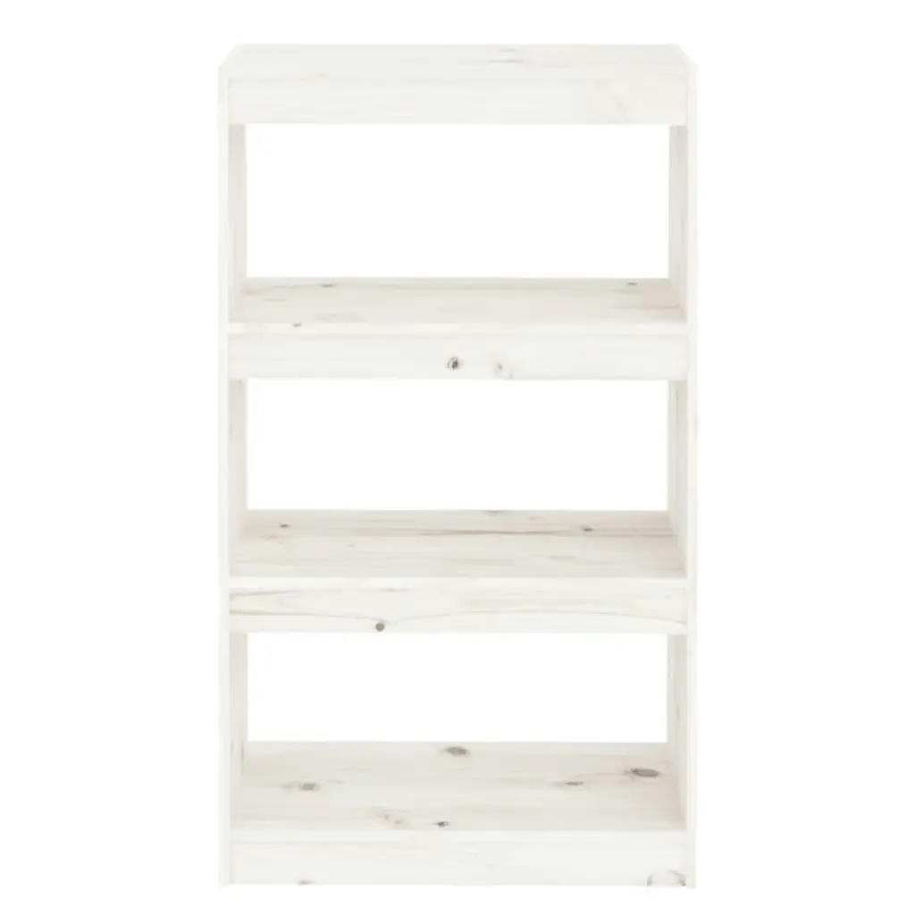 Book Cabinet/Room Divider White 60x30x103.5 cm Solid Wood Pine 808164