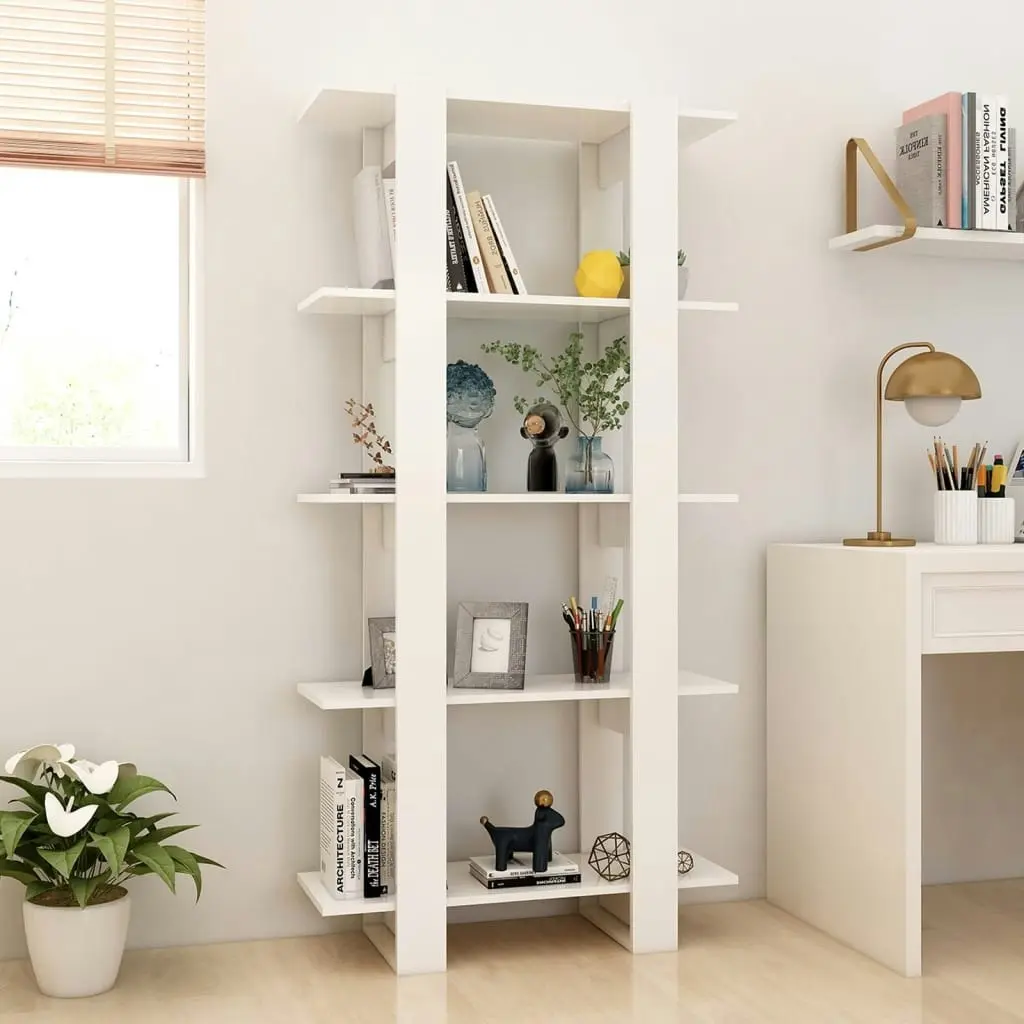 Book Cabinet/Room Divider White 80x30x160 cm Engineered Wood 811565