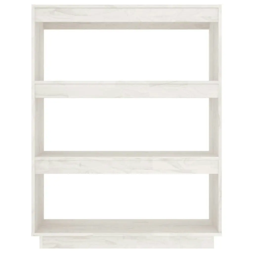 Book Cabinet/Room Divider White 80x35x103 cm Solid Pinewood 810885