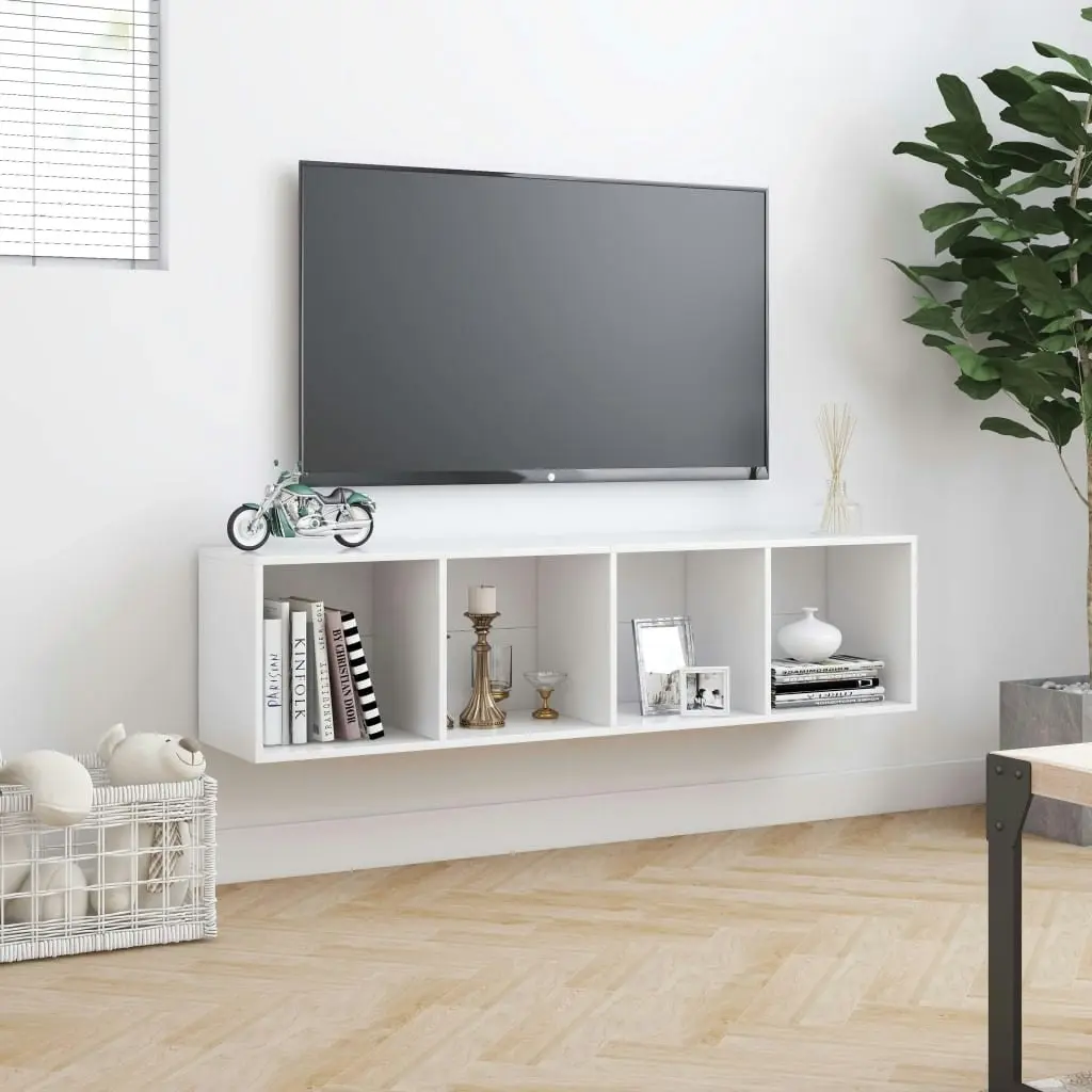 Book Cabinet/TV Cabinet White 143x30x36 cm 800261