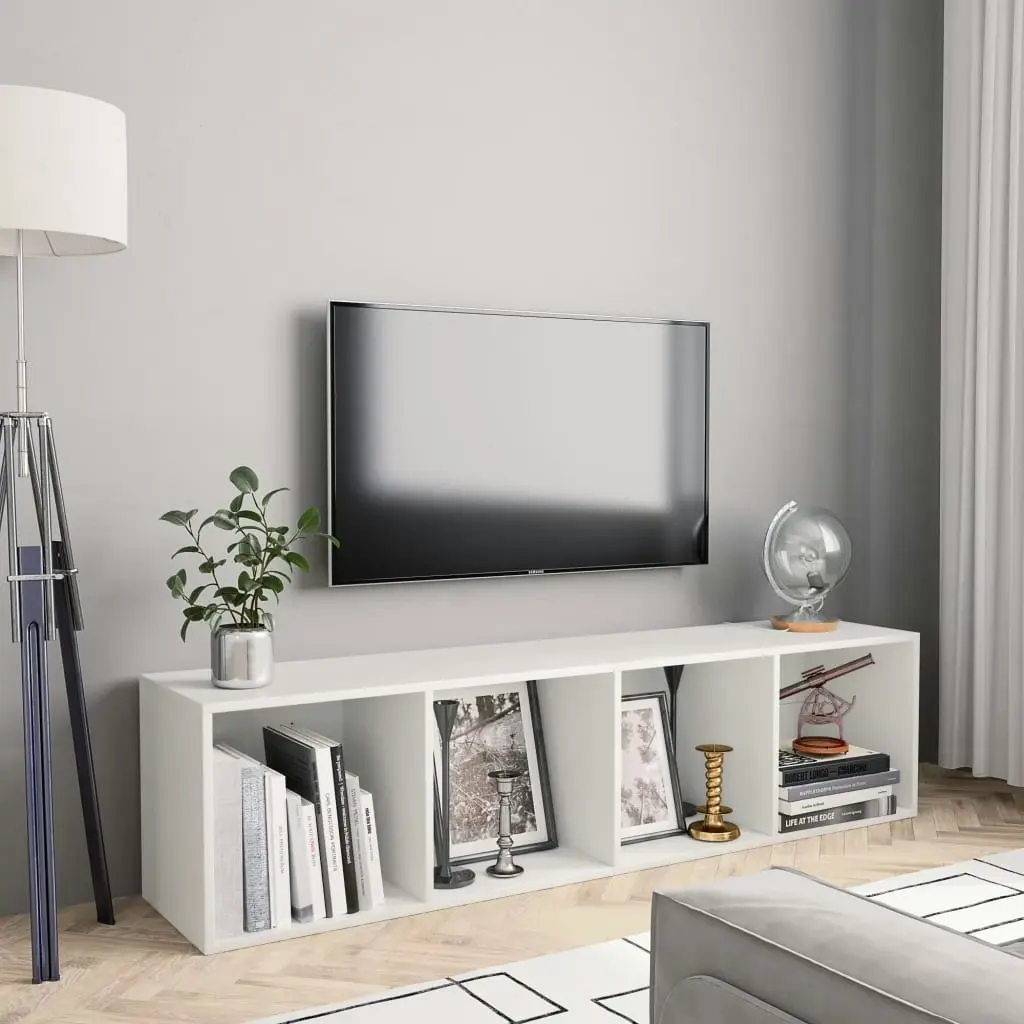 Book Cabinet/TV Cabinet White 143x30x36 cm 800261