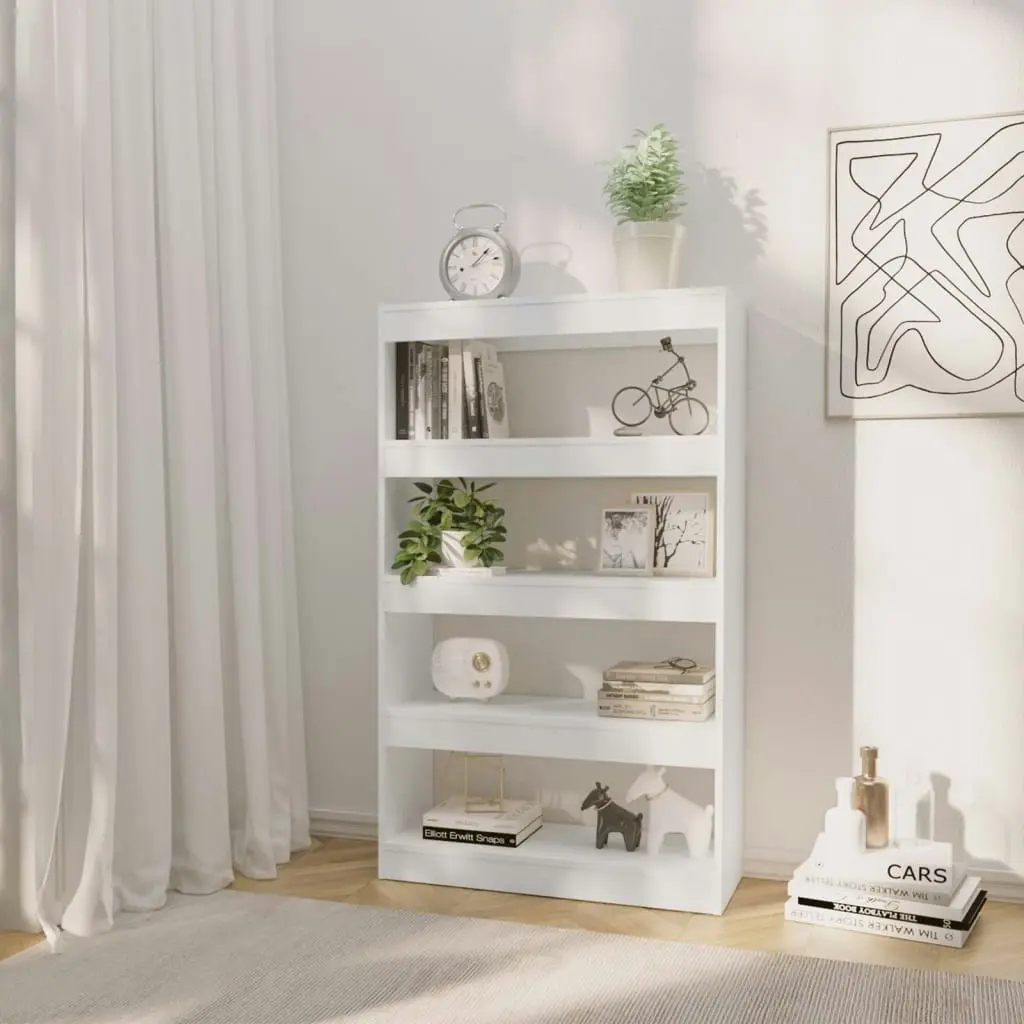 Book Cabinet/Room Divider White 80x30x135 cm Engineered Wood 811709