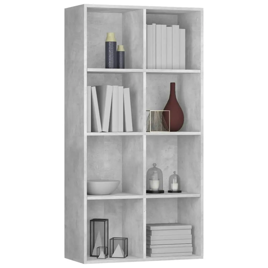 Book Cabinet/Sideboard Concrete Grey 66x30x130 cm Engineered Wood 800157