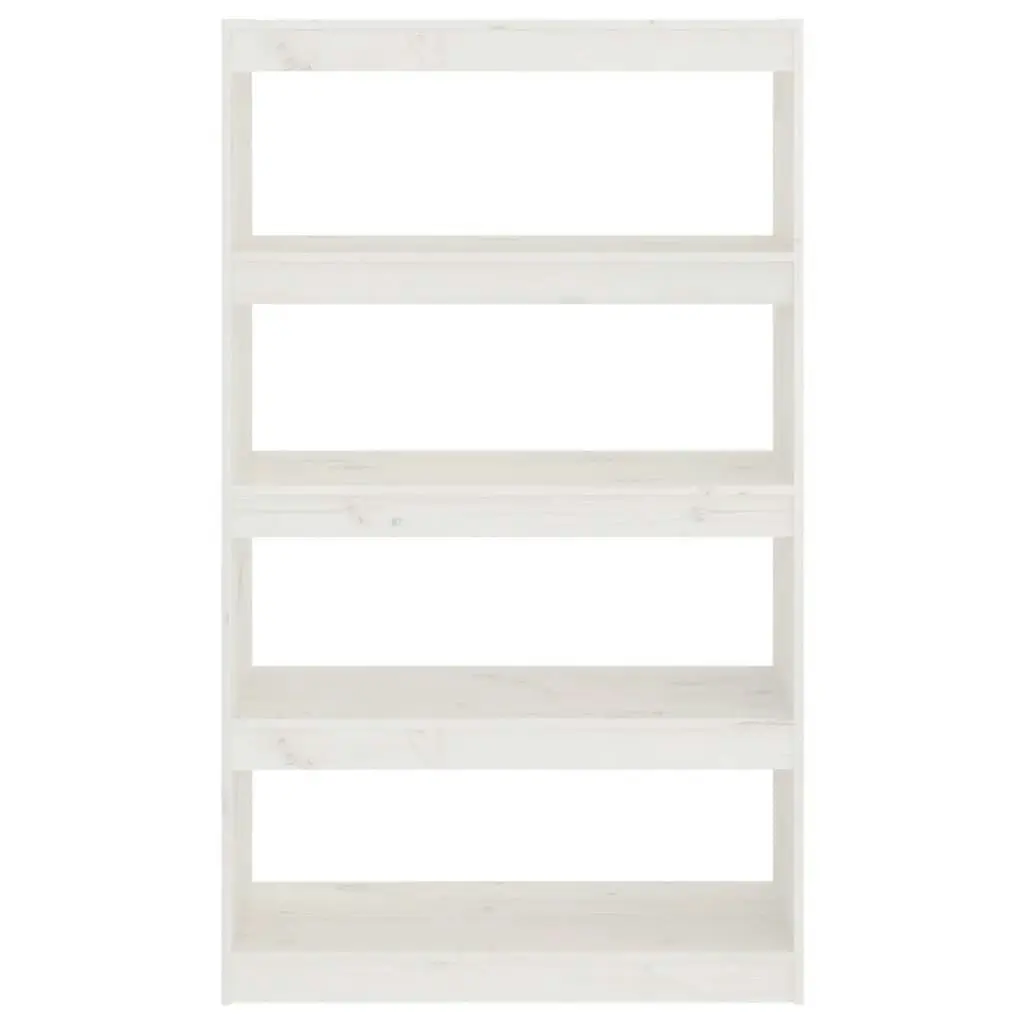 Book Cabinet/Room Divider White 80x30x135.5 cm Solid Wood Pine 808194