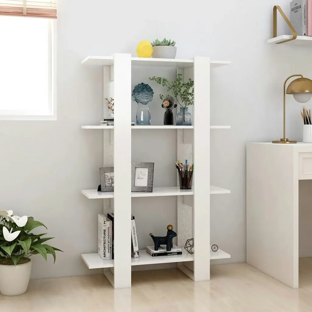 Book Cabinet/Room Divider White 80x30x123.5 cm 811574