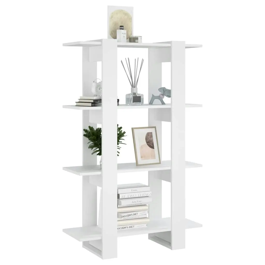 Book Cabinet/Room Divider White 80x30x123.5 cm 811574