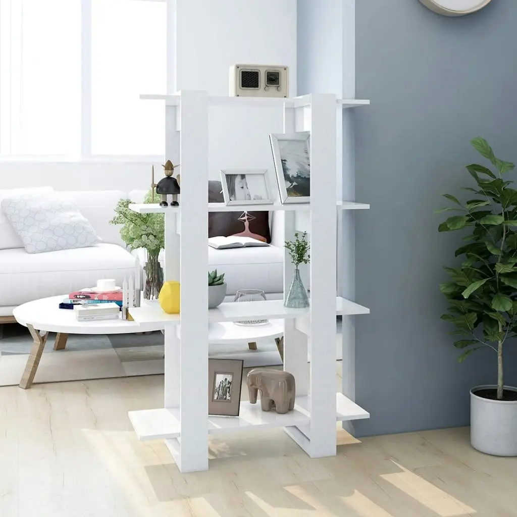 Book Cabinet/Room Divider White 80x30x123.5 cm 811574