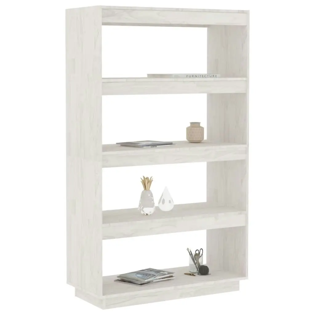 Book Cabinet/Room Divider White 80x35x135 cm Solid Pinewood 810890