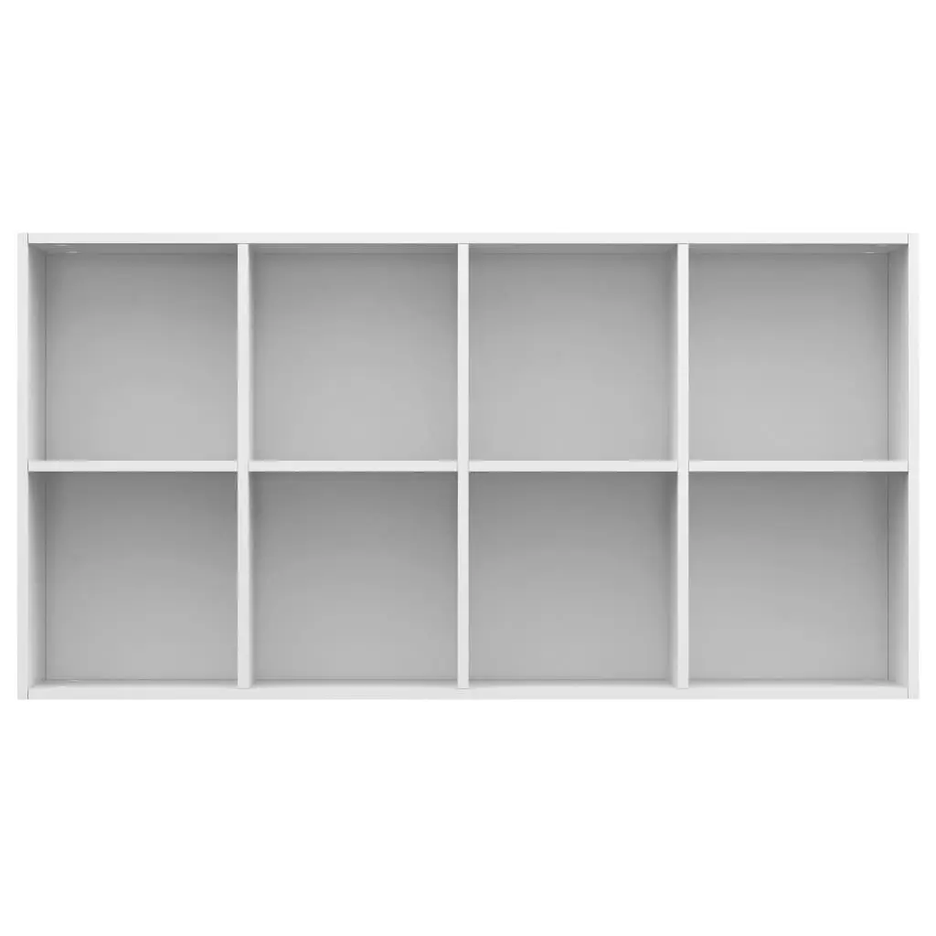 Book Cabinet/Sideboard High Gloss White 66x30x130 cm Engineered Wood 800159