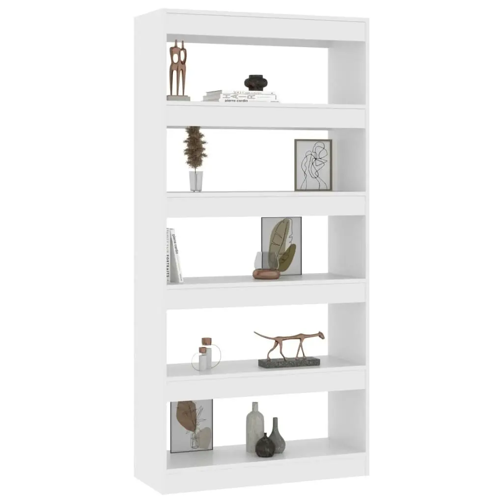 Book Cabinet/Room Divider White 80x30x166 cm Engineered Wood 811718