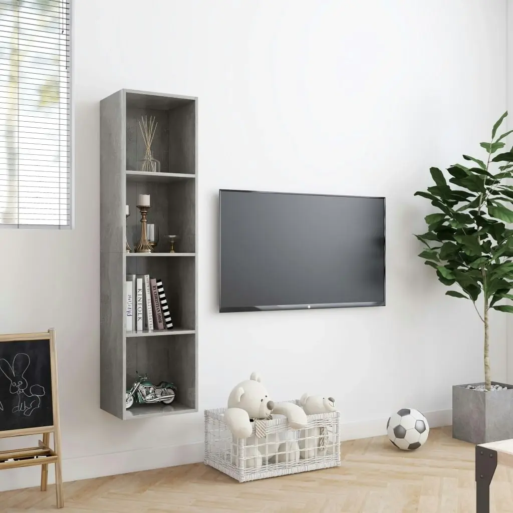 Book Cabinet/TV Cabinet Concrete Grey 143x30x36 cm 800265