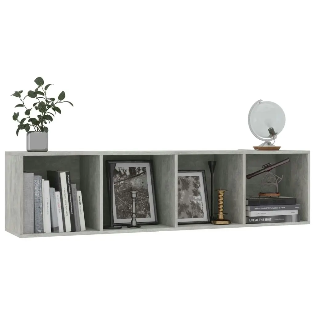 Book Cabinet/TV Cabinet Concrete Grey 143x30x36 cm 800265