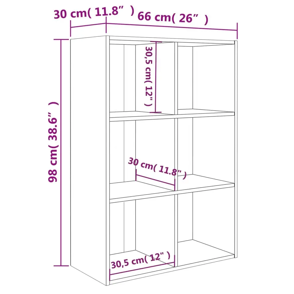 Book Cabinet/Sideboard White 66x30x98 cm Engineered Wood 800342