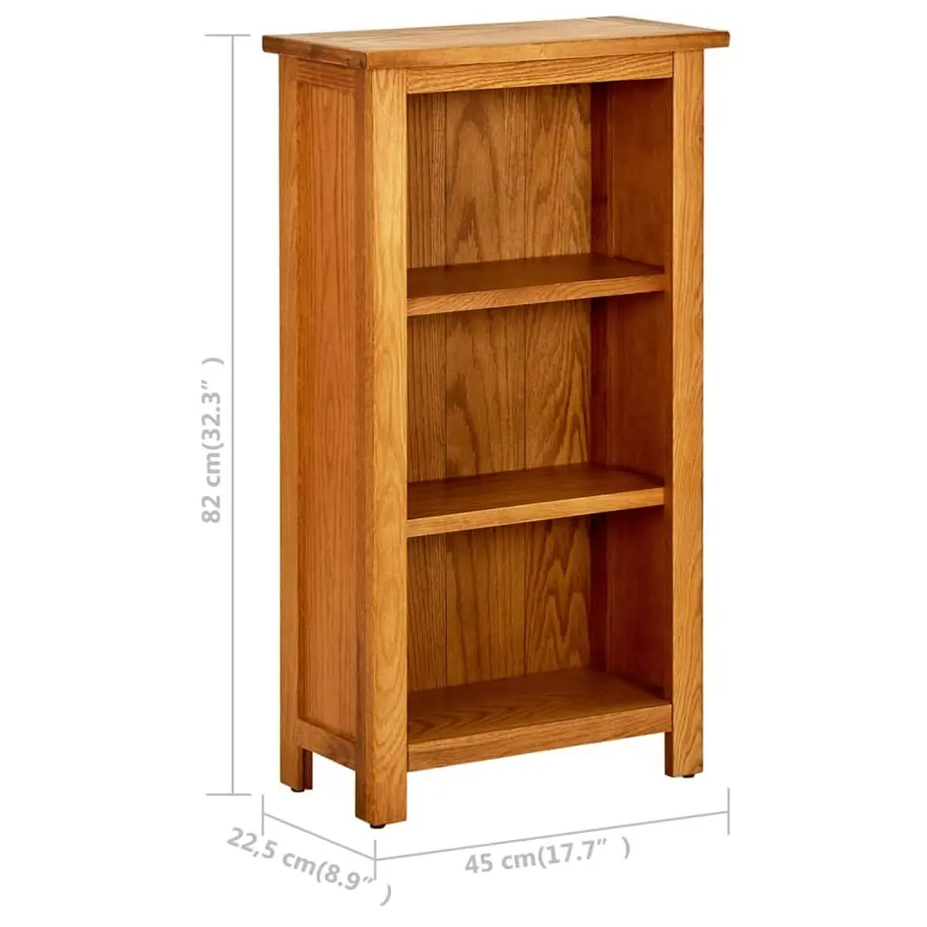 Bookcase 45x22.5x82 cm Solid Oak Wood 289186