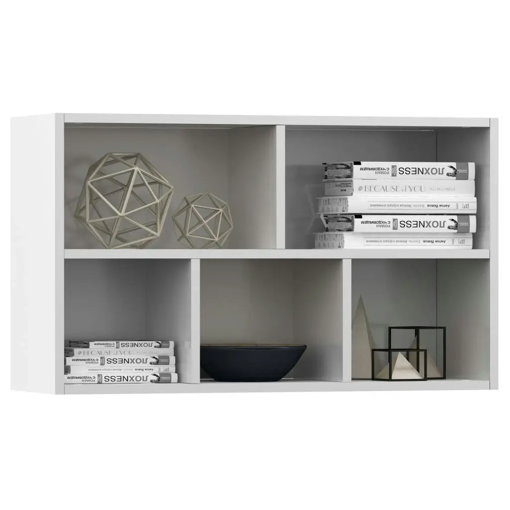 Book Cabinet/Sideboard White 50x25x80 cm Engineered Wood 800162