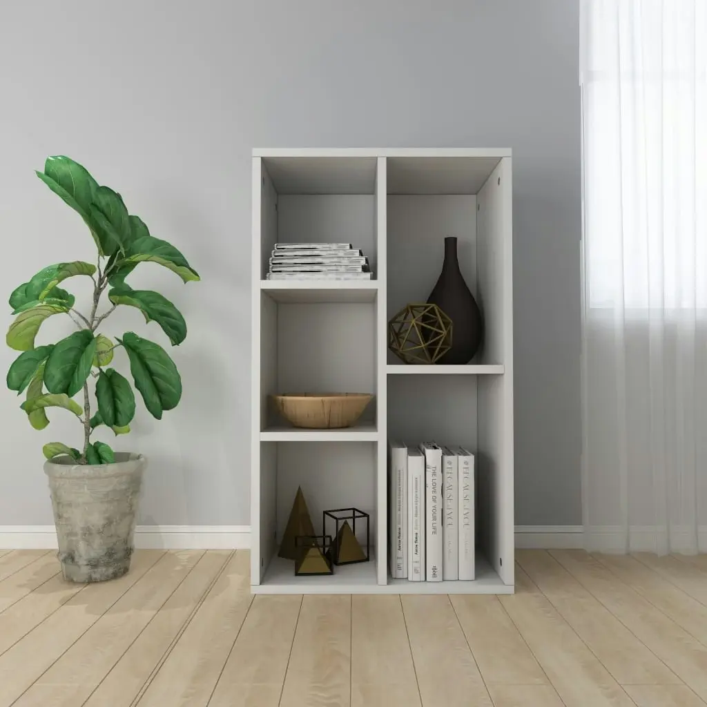 Book Cabinet/Sideboard White 50x25x80 cm Engineered Wood 800162