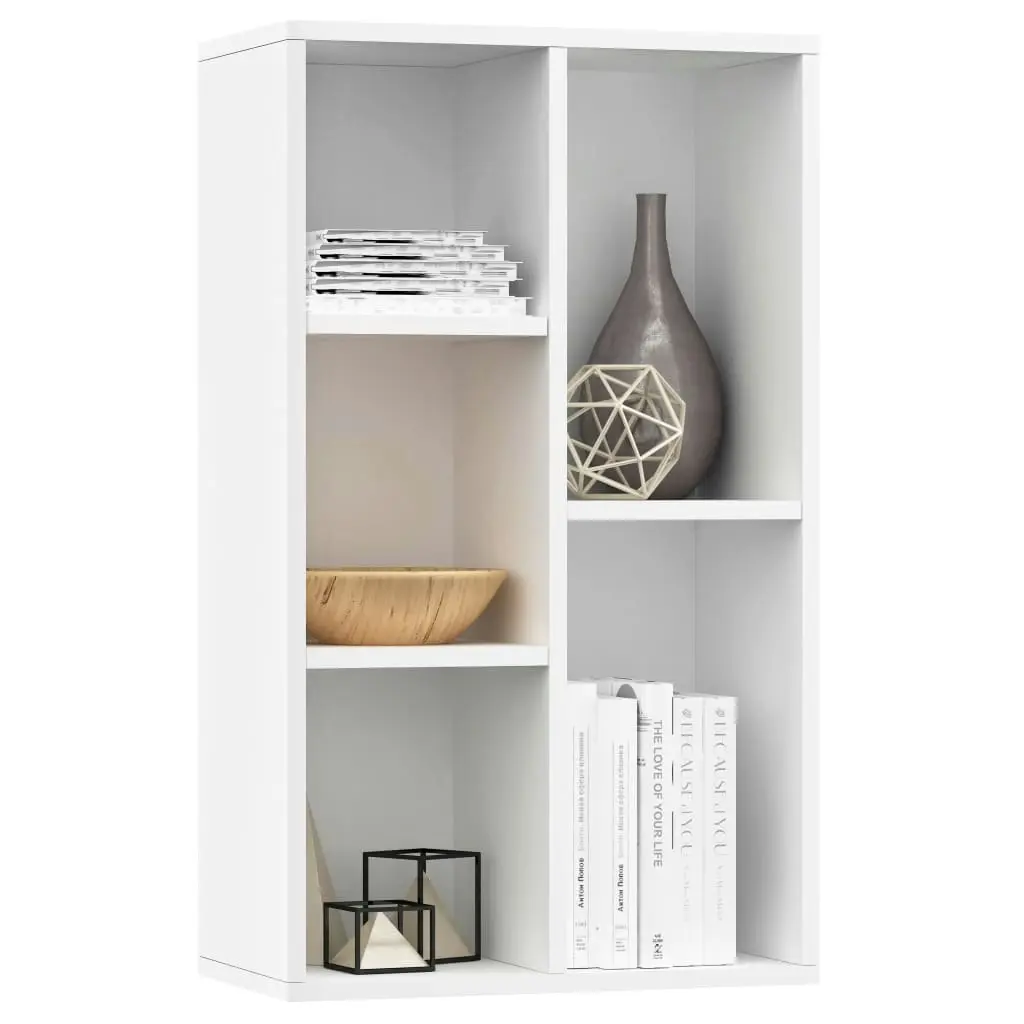 Book Cabinet/Sideboard White 50x25x80 cm Engineered Wood 800162