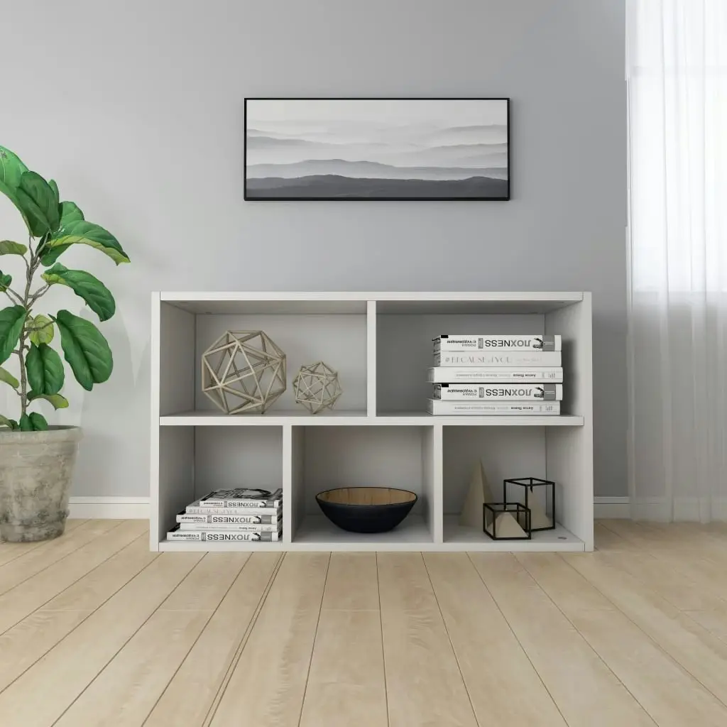 Book Cabinet/Sideboard White 50x25x80 cm Engineered Wood 800162