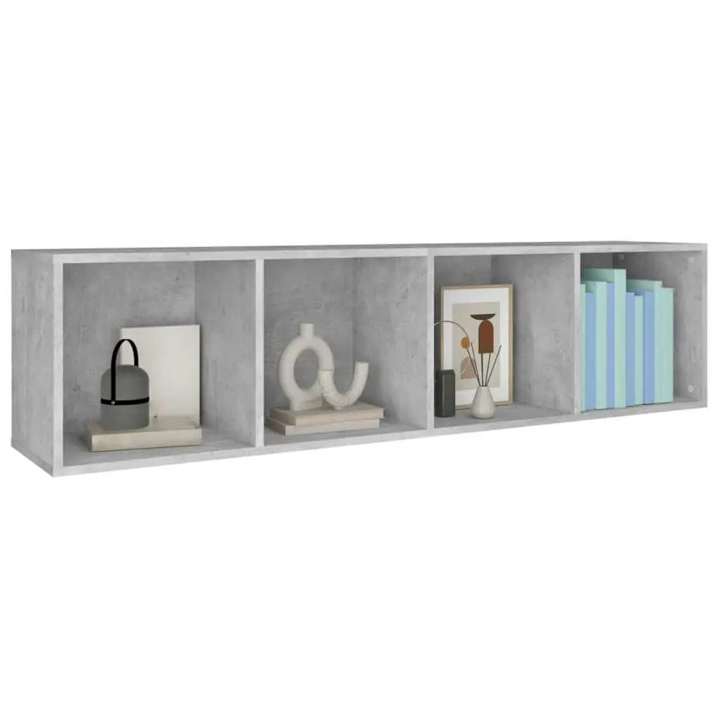 Book Cabinet/TV Cabinet Concrete Grey 36x30x143 cm Engineered Wood 800148