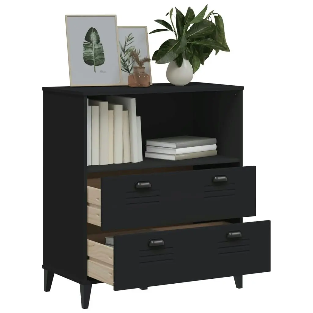 Bookcase VIKEN Black 80x40x90 cm Engineered Wood 374945