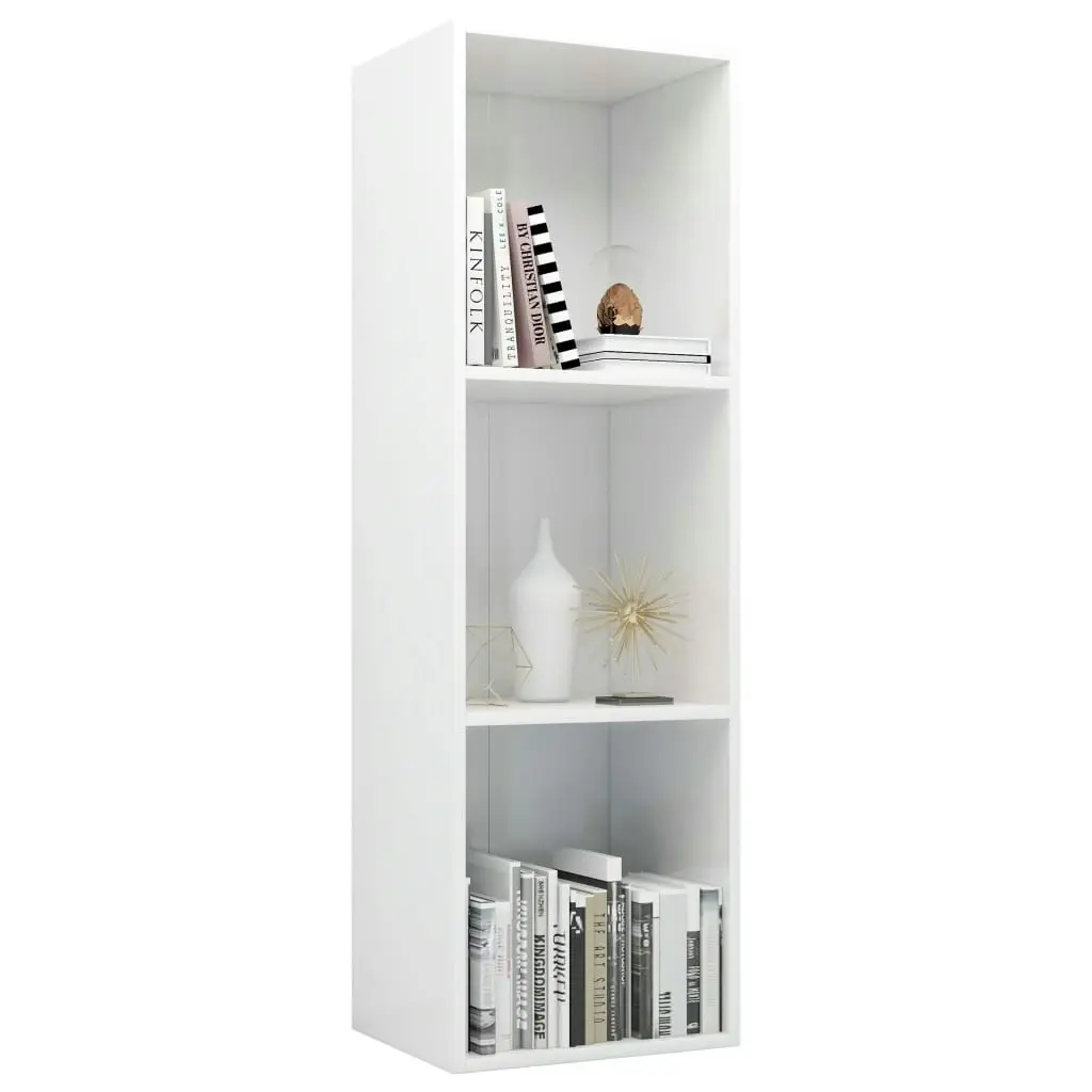 Book Cabinet/TV Cabinet High Gloss White 36x30x114 cm Engineered Wood 800141