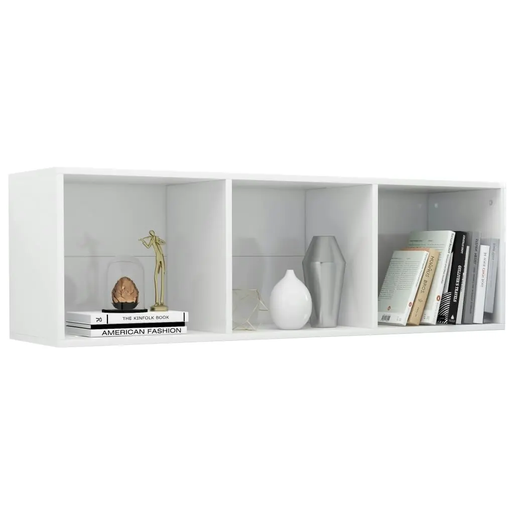 Book Cabinet/TV Cabinet High Gloss White 36x30x114 cm Engineered Wood 800141