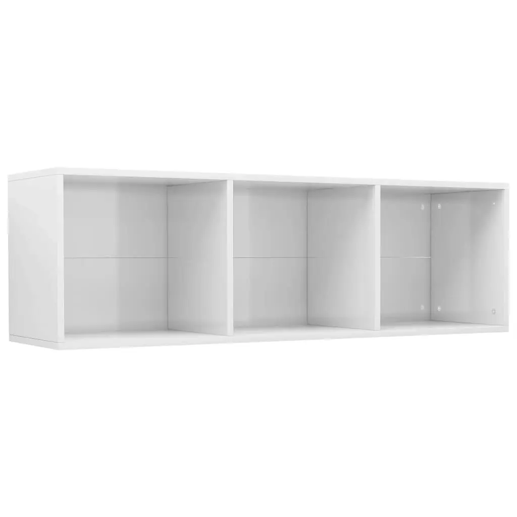 Book Cabinet/TV Cabinet High Gloss White 36x30x114 cm Engineered Wood 800141