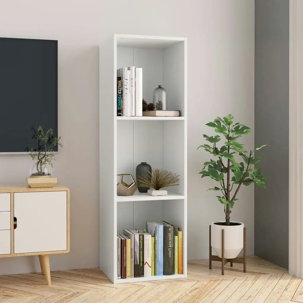 Book Cabinet/TV Cabinet White 36x30x114 cm Engineered Wood 800135